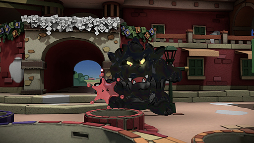 画像ギャラリー No.007のサムネイル画像 / 発売まで1週間となったWii U「ペーパーマリオ カラースプラッシュ」を紹介。マリオはペンキーと共に,奪われた色を取り戻すための冒険へ