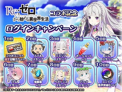 画像ギャラリー No.002のサムネイル画像 / 「グランドサマナーズ」,「Re:ゼロから始める異世界生活」コラボが実施に