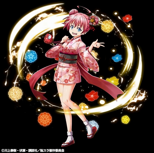 画像ギャラリー No.001のサムネイル画像 / 「グラサマ」×「転スラ」コラボの後編がスタート。新年より着物をまとったリムルらが登場