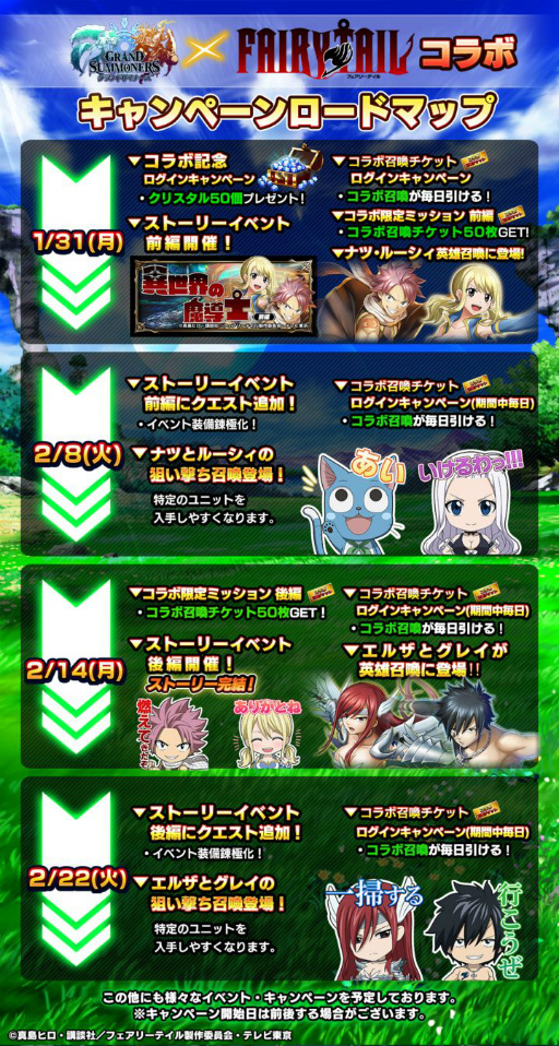画像ギャラリー No.001のサムネイル画像 / 「グランドサマナーズ」とアニメ「FAIRY TAIL」がコラボ。召喚チケットが最大130枚獲得可能