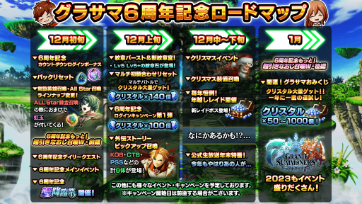 画像ギャラリー No.004のサムネイル画像 / 「グランドサマナーズ」で6周年記念キャンペーン開催。クリスタル240個や強力なユニット2体をもらえる