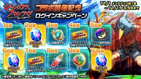 画像ギャラリー No.007のサムネイル画像 / 「グラサマ」×「シャングリラ・フロンティア」復刻ショートコラボがスタート。豪華報酬が手に入るログインキャンペーンにも注目
