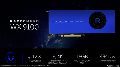 画像ギャラリー No.019のサムネイル画像 / ［SIGGRAPH］AMDの本気GPU「Radeon RX Vega」がついに発表。「GTX 1080をしのぐ理論性能」で399ドル（税別）から。8月14日発売