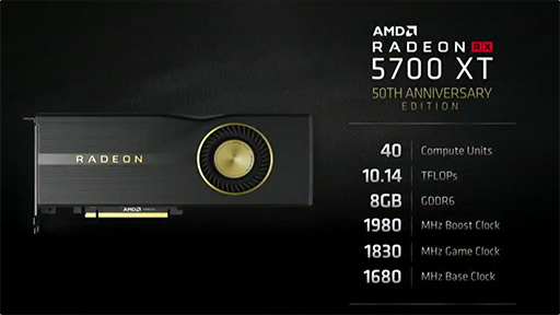 画像ギャラリー No.006のサムネイル画像 / 【速報】AMD,Navi世代のGPU「Radeon RX 5700 XT」と「Radeon RX 5700」を正式発表