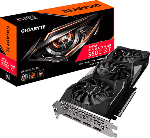 画像ギャラリー No.001のサムネイル画像 / GIGABYTEからメモリ8GBモデルのRX 5500 XTカード2製品が登場。税込約3万3000円から