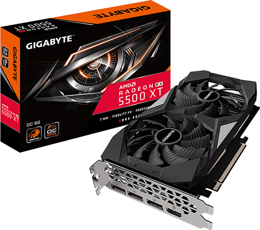 画像ギャラリー No.002のサムネイル画像 / GIGABYTEからメモリ8GBモデルのRX 5500 XTカード2製品が登場。税込約3万3000円から