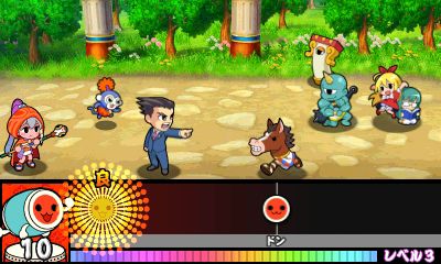 画像ギャラリー No.039のサムネイル画像 / 「太鼓の達人 ドコドン！ミステリーアドベンチャー」，イースター島でのストーリーなど新情報が公開。カービィや成歩堂龍一も参戦