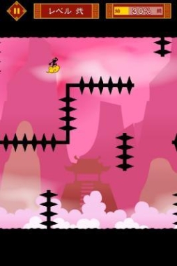 画像ギャラリー No.002のサムネイル画像 / スマホ向け「超悟空」が配信中。筋斗雲に乗って障害物を避けよう