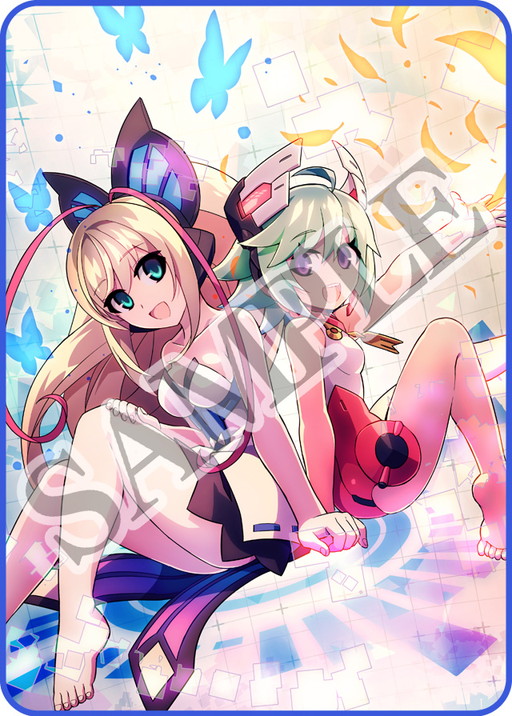 画像ギャラリー No.003のサムネイル画像 / 「蒼き雷霆 ガンヴォルト ストライカーパック」店舗特典用イラストの彩色版が公開