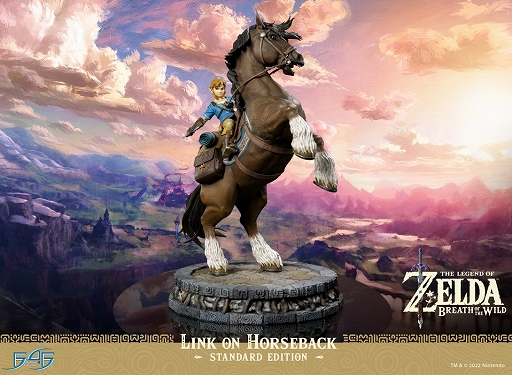 画像ギャラリー No.001のサムネイル画像 / 「ゼルダの伝説 ブレス オブ ザ ワイルド」より,大馬にまたがったリンクの全高約56センチのハイエンドスタチューが登場