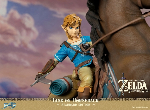 画像ギャラリー No.002のサムネイル画像 / 「ゼルダの伝説 ブレス オブ ザ ワイルド」より,大馬にまたがったリンクの全高約56センチのハイエンドスタチューが登場