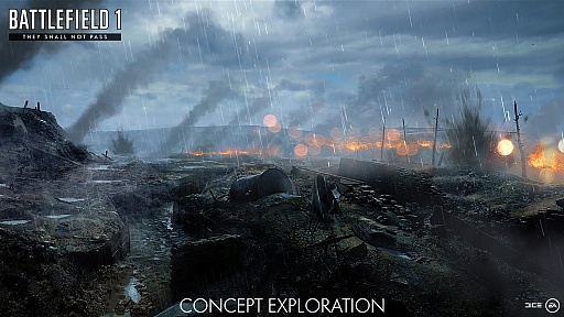 画像ギャラリー No.004のサムネイル画像 / 「バトルフィールド 1」の拡張パック第1弾,「They Shall Not Pass」のアートワークが初公開。ショーシャ軽機関銃を抱えたフランス軍兵士がプレイアブルに