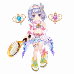 画像ギャラリー No.001のサムネイル画像 / 「白猫テニス」のキャラガチャに新キャラクター「ティナ」と「ヒロ」が登場