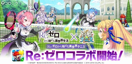 画像ギャラリー No.001のサムネイル画像 / 「白猫テニス」，TVアニメ「Re：ゼロから始める異世界生活」コラボイベントが6月20日にスタート