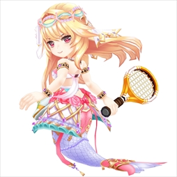 画像ギャラリー No.004のサムネイル画像 / 「白猫テニス」，“1100万突破記念キャンペーン！”が開催。マーメイド姿のキャラクターが登場