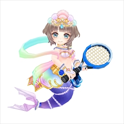 画像ギャラリー No.005のサムネイル画像 / 「白猫テニス」，“1100万突破記念キャンペーン！”が開催。マーメイド姿のキャラクターが登場