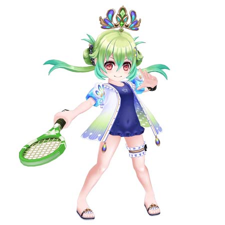 画像ギャラリー No.004のサムネイル画像 / 「白猫テニス」,“白波ガールズ~白波翠の王編~★5フェスガチャ”に白波翠の王が登場
