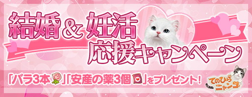 画像ギャラリー No.001のサムネイル画像 / 「てのひらニャンコ」で「結婚&妊活」応援キャンペーンが実施中