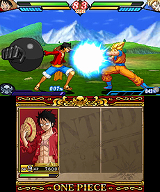 画像ギャラリー No.004のサムネイル画像 / 2つの異なるゲームソフトで対戦。最新更新データで3DS「ONE PIECE 大海賊闘技場」と「ドラゴンボールZ 超究極武闘伝」での“クロス対戦”が可能に