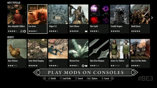 画像ギャラリー No.001のサムネイル画像 / ［E3 2016］ゲーム機でのMODをサポートした「TES V: Skyrim Special Edition」が10月28日発売