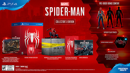 画像ギャラリー No.004のサムネイル画像 / 「Marvel’s Spider-Man」の発売が2018年9月7日に決定。予約特典としてパンクスーツなどデジタルアイテムをセット