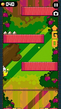 画像ギャラリー No.004のサムネイル画像 / レトロなグラフィックスのクライミングアクションゲーム「Leap Day」を紹介する「（ほぼ）日刊スマホゲーム通信」第1156回