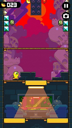 画像ギャラリー No.006のサムネイル画像 / レトロなグラフィックスのクライミングアクションゲーム「Leap Day」を紹介する「（ほぼ）日刊スマホゲーム通信」第1156回
