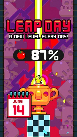 画像ギャラリー No.010のサムネイル画像 / レトロなグラフィックスのクライミングアクションゲーム「Leap Day」を紹介する「（ほぼ）日刊スマホゲーム通信」第1156回