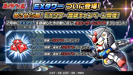 画像ギャラリー No.001のサムネイル画像 / 「LINE: ガンダム ウォーズ」に新コンテンツ・EXタワーが実装
