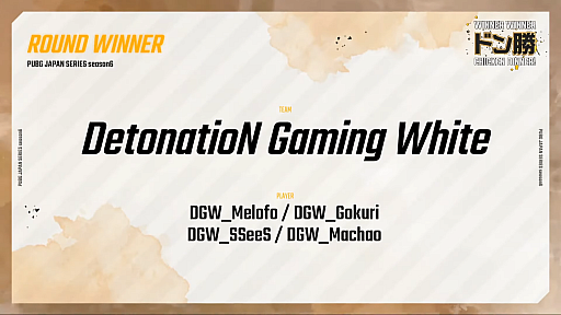 画像ギャラリー No.010のサムネイル画像 / 「PUBG JAPAN SERIES」Season6 Grade1 Day4レポート。SunSister,DetonatioN Gaming White,Ace1が好スタート