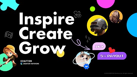 画像ギャラリー No.002のサムネイル画像 / KRAFTON,クリエイター支援プログラム「KRAFTON CREATOR NETWORK」を設立。フォロワー1000人以上から参加できる