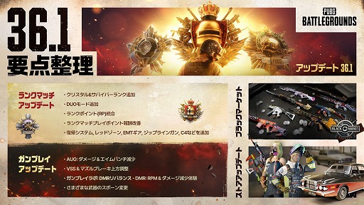 画像ギャラリー No.002のサムネイル画像 / 「PUBG: BATTLEGROUNDS」，ランクシステムを刷新。パーティー構成や視点におけるランクを統合し，新ランク「クリスタル」「サバイバー」を追加