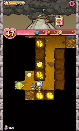 画像ギャラリー No.009のサムネイル画像 / 「moon」のクリエイターによる穴掘りアクション。「ルナたん 〜巨人ルナと地底探検〜」を紹介する「(ほぼ)日刊スマホゲーム通信」第1272回