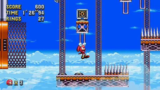 画像ギャラリー No.004のサムネイル画像 / 「ソニックマニア」,ナックルズが滑空やカベ登りを駆使して進む,フライングバッテリーゾーンでのプレイ動画が公開