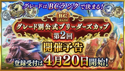 画像ギャラリー No.001のサムネイル画像 / 「ダービースタリオン マスターズ」,ランキングイベント“グレード別公式ブリーダーズカップ”の開催が決定