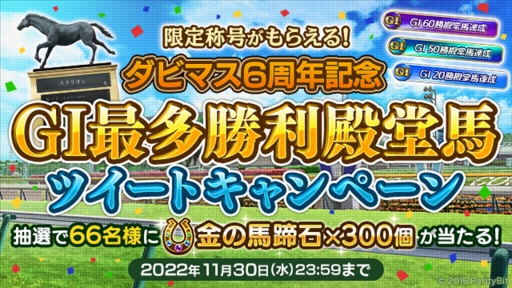 画像ギャラリー No.009のサムネイル画像 / 「ダビマス」6周年記念イベント&キャンペーンを開催