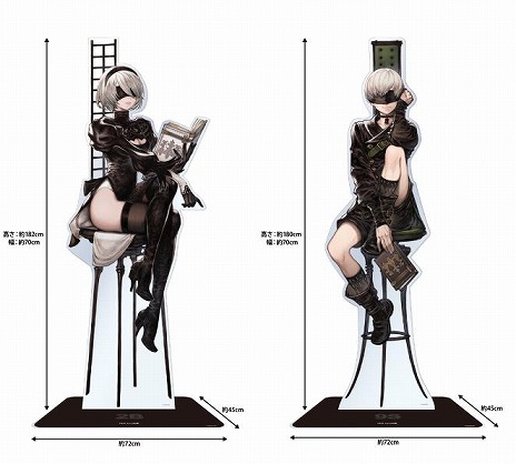 画像ギャラリー No.010のサムネイル画像 / 「NieR:Automata」×日販コラボが2月26日から全国の書店576店舗で開催。2Bと9Sの等身大アクリルスタンドの受注販売も実施