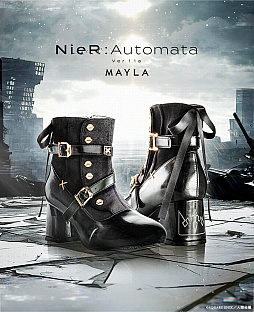 画像ギャラリー No.001のサムネイル画像 / アニメ「NieR:Automata Ver1.1a」より,9Sをモチーフにしたショートブーツが登場。衣装やチョーカー,ゴーグルなどを再現