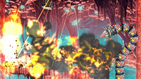 画像ギャラリー No.001のサムネイル画像 / 「GIGA WRECKER」，新ステージ「パーターラ鉱山」や鉱山ステージを守護するボス「アストラ・ラーフ」を追加。自機のモーション調整を実施