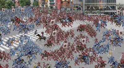 画像ギャラリー No.014のサムネイル画像 / 「キングダム セブンフラッグス」東京・名古屋・大阪・福岡・札幌で「動く戦国合戦図」広告を展示