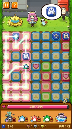 画像ギャラリー No.004のサムネイル画像 / ブロックをなぞってつなげて敵を攻撃！　パズルゲーム「にこにこ侵略パズル ピタッチ！」を紹介する「（ほぼ）日刊スマホゲーム通信」第1402回
