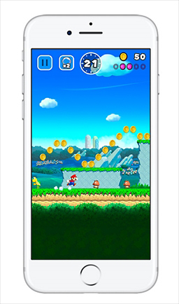画像ギャラリー No.001のサムネイル画像 / 任天堂のスマホアクション「スーパーマリオ ラン」プレイレポート。シンプルなタップ操作の中に，マリオシリーズの手応えをしっかり感じられる作品に