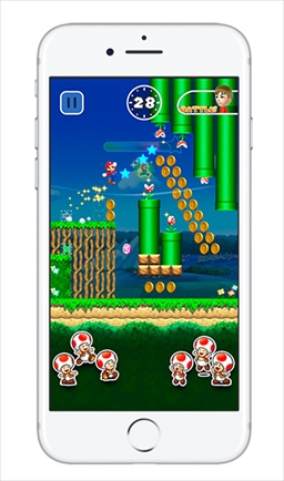 画像ギャラリー No.006のサムネイル画像 / 任天堂のスマホアクション「スーパーマリオ ラン」プレイレポート。シンプルなタップ操作の中に，マリオシリーズの手応えをしっかり感じられる作品に