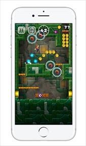 画像ギャラリー No.011のサムネイル画像 / 任天堂のスマホアクション「スーパーマリオ ラン」プレイレポート。シンプルなタップ操作の中に，マリオシリーズの手応えをしっかり感じられる作品に