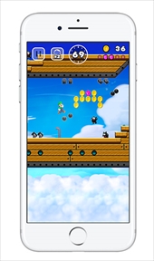 画像ギャラリー No.013のサムネイル画像 / 任天堂のスマホアクション「スーパーマリオ ラン」プレイレポート。シンプルなタップ操作の中に，マリオシリーズの手応えをしっかり感じられる作品に