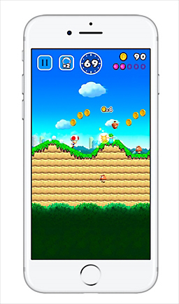 画像ギャラリー No.015のサムネイル画像 / 任天堂のスマホアクション「スーパーマリオ ラン」プレイレポート。シンプルなタップ操作の中に，マリオシリーズの手応えをしっかり感じられる作品に