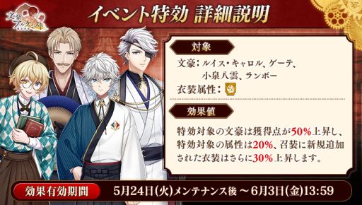 画像ギャラリー No.002のサムネイル画像 / 「文豪とアルケミスト」でイベント“調査任務「江戸川乱歩ノ作品ヲ浄化セヨ 後編」”開催