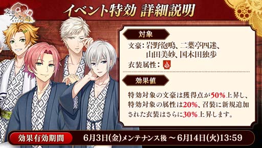 画像ギャラリー No.002のサムネイル画像 / 「文豪とアルケミスト」,調査任務“旅先ゆけむり夜会”開催中。限定召装も登場