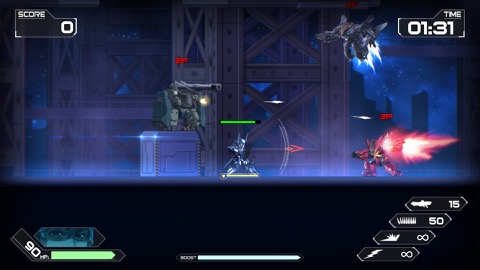 画像ギャラリー No.012のサムネイル画像 / ［TGS 2016］リアル系とスーパー系とアメリカ系のロボを戦わせたら，どれが一番強いのか。2Dアクション「Code：HARDCORE」プレイレポート