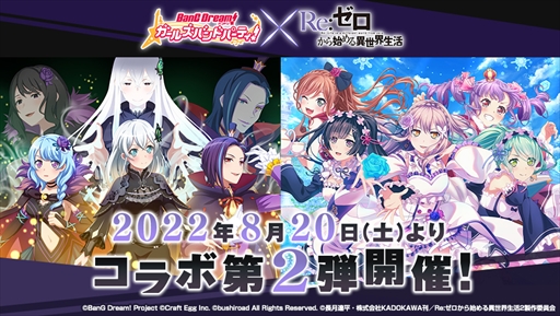 画像ギャラリー No.001のサムネイル画像 / 「バンドリ!ガルパ」,8月20日に開始される「リゼロ」のコラボイベントの情報を公開